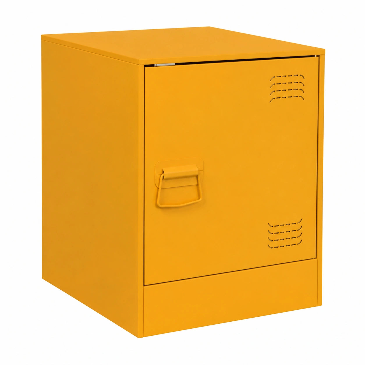 Set de 2 Mesitas de Noche de Acero en Mostaza 34,5x39x44 cm