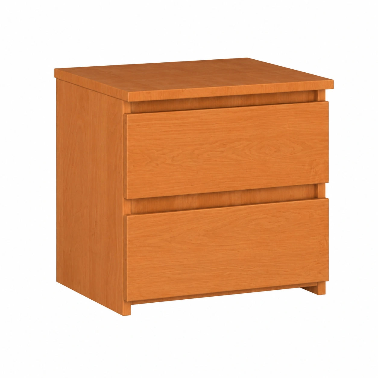 Mesita de Noche con 2 Cajones, Mueble Auxiliar Roble