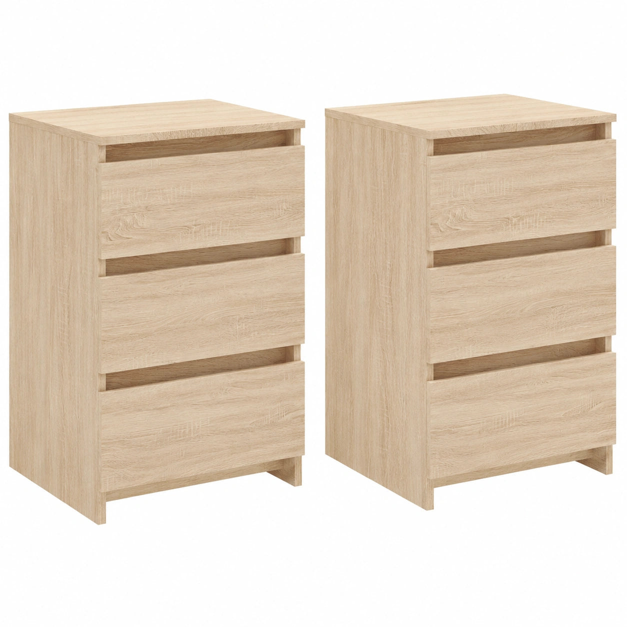 Mesitas de Noche de Roble Sonoma con Almacenamiento 40x35x62,5 cm