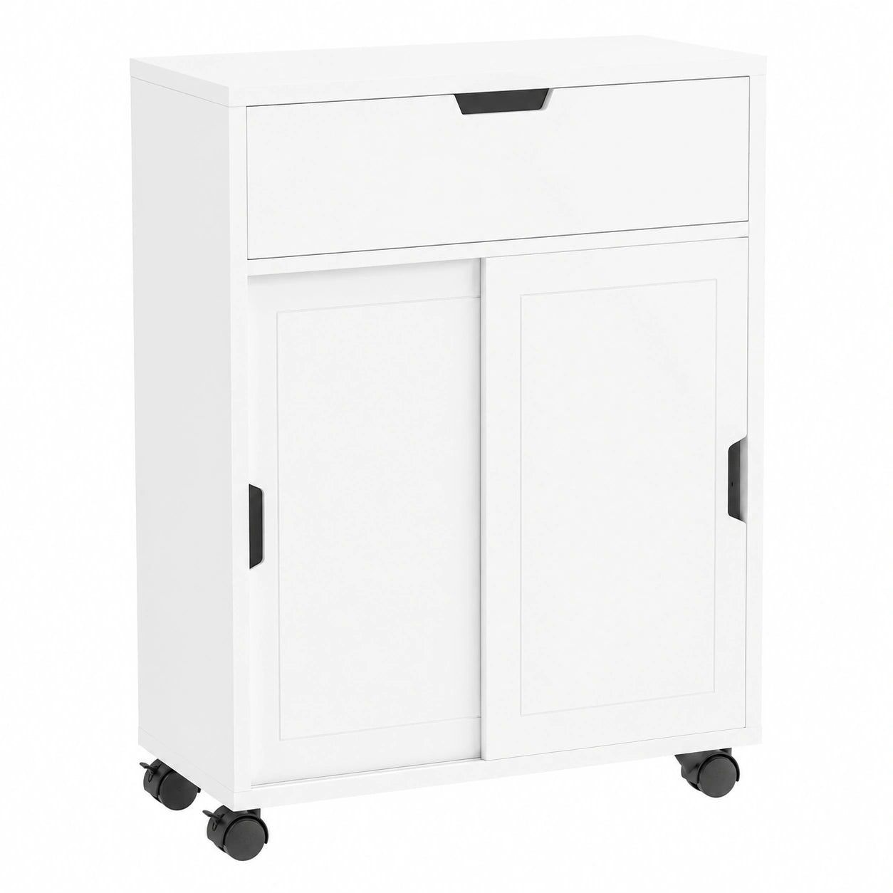 Armario de Baño Blanco con Puertas y Cajón SoBuy 52x17x67 cm