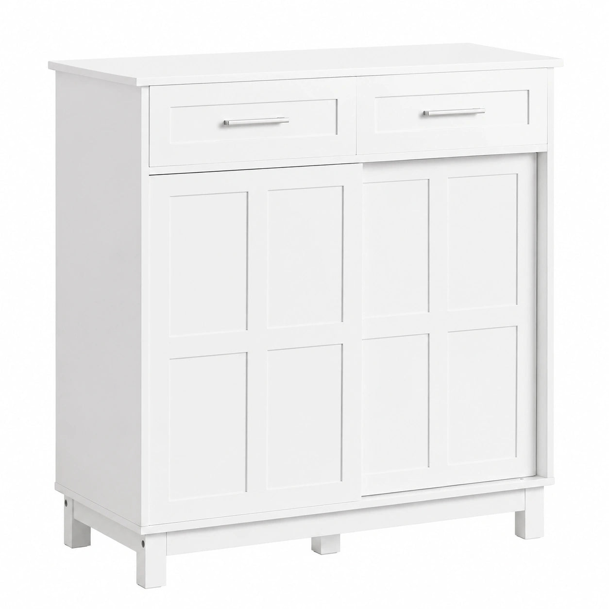 Armario Almacenaje Blanco con Cajones y Puertas - 80x40x85 cm de SoBuy