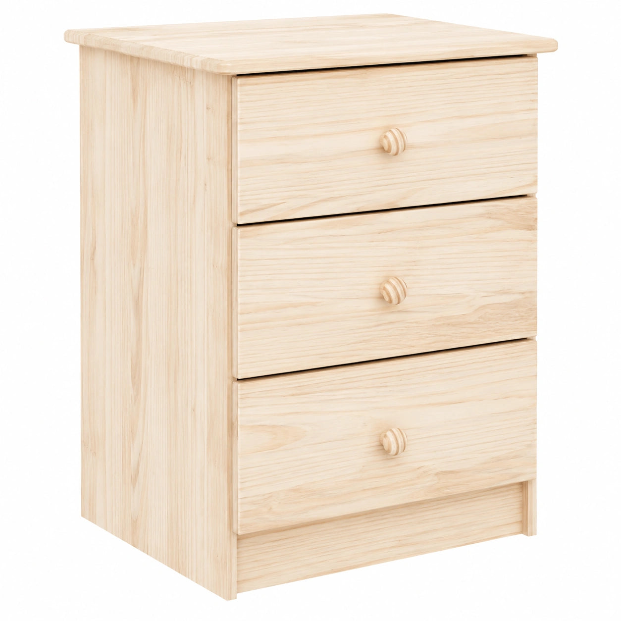Mesa de Noche de Pino Macizo con Cajón 41x35x55 cm para Dormitorio