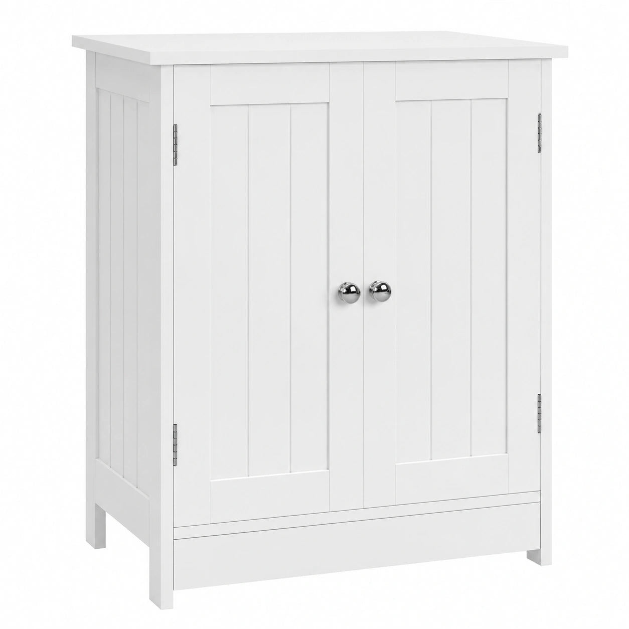 Armario Bajo Lavabo WOLTU con Estante y Puertas Ajustables, Blanco 50x30x60 cm