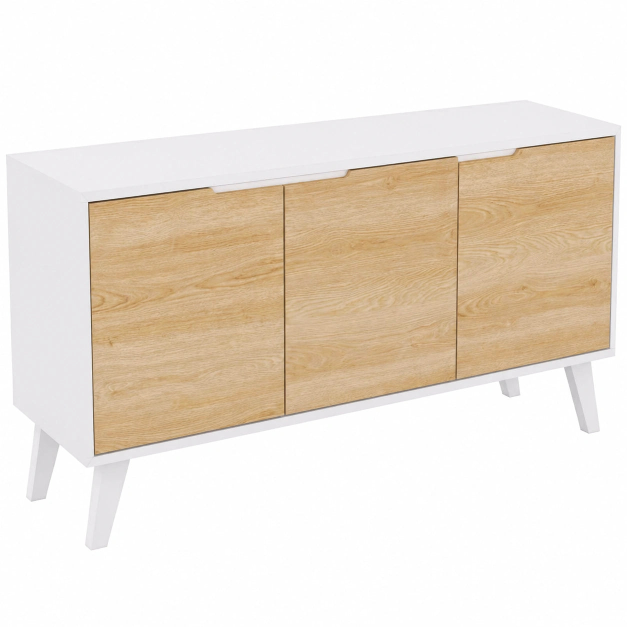 Aparador Escandinavo Bajo 113cm en Blanco - IDMarket