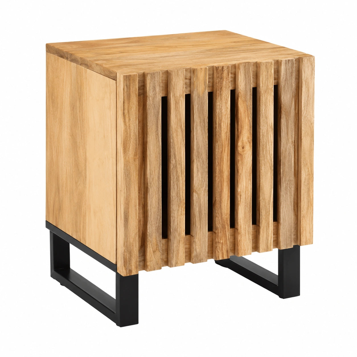 Conjunto de 2 Mesitas de Noche Madera de Mango 40x34x46 cm para Dormitorio