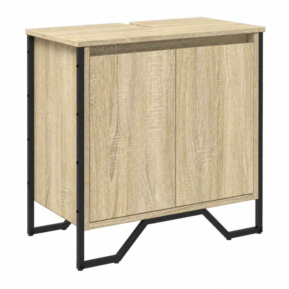 Mueble de Baño de Madera de Roble Sonoma 60x35x60 cm