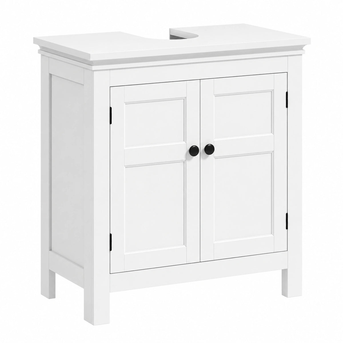 HOMCOM Armario para Baño con Estante Ajustable y Puertas Magnéticas, Color Blanco, 60x30x60 cm
